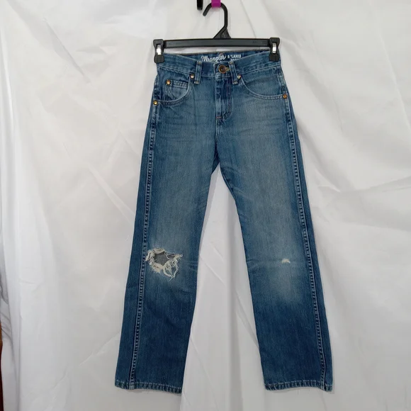 Wrangler Retro Relaxed Bootcut Jeans Boys Size 10 Slim Fit Distressed - Picture 1 of 10